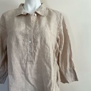 Chicos Linen Half button down tunic